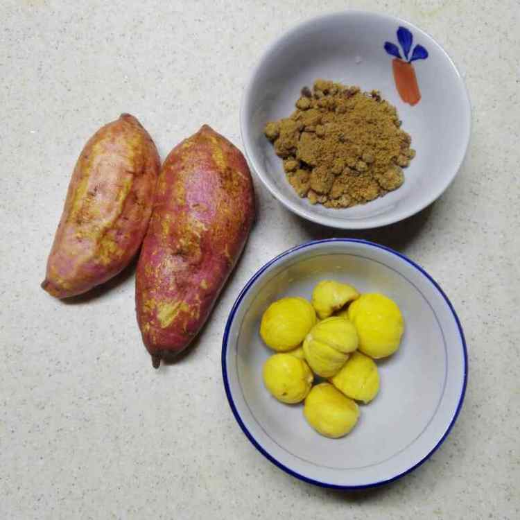 红薯栗子汤步骤1