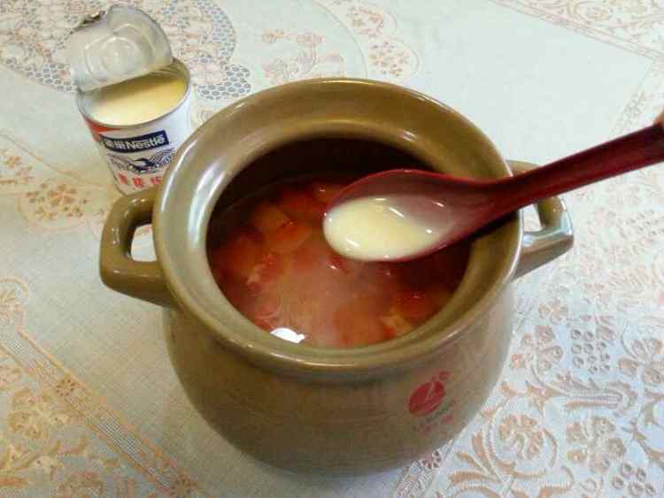 木瓜西米炼乳糖水#妙步骤10
