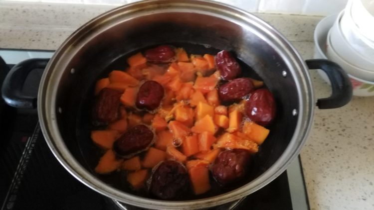 【手工美食】木瓜牛奶步骤4