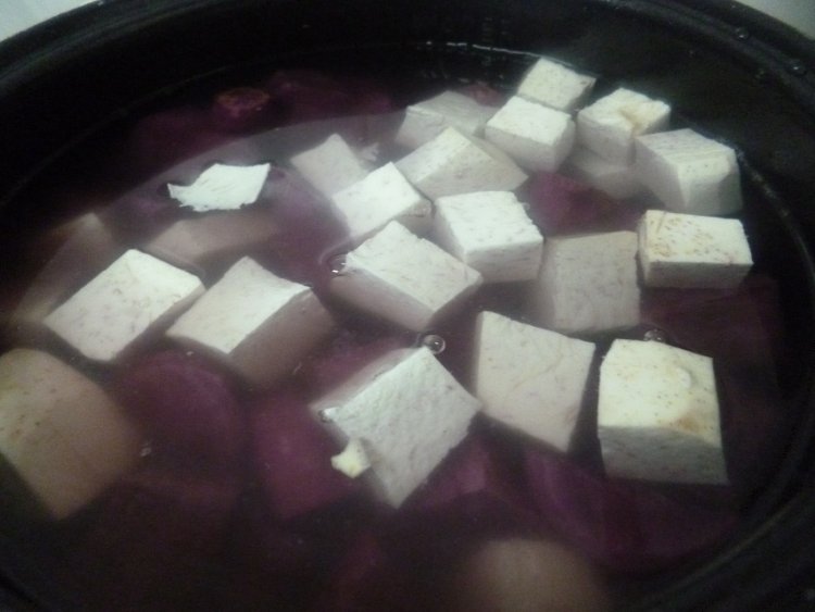 香芋紫薯糖水步骤3