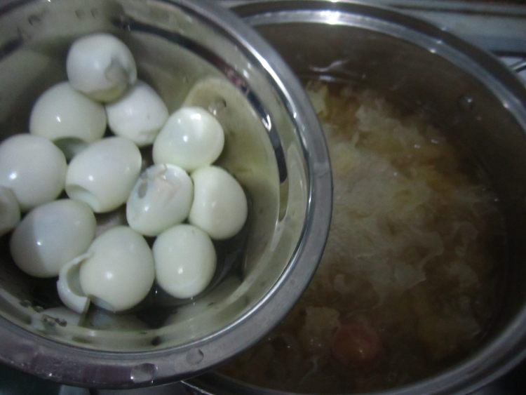 雪耳鹌鹑蛋糖水步骤10