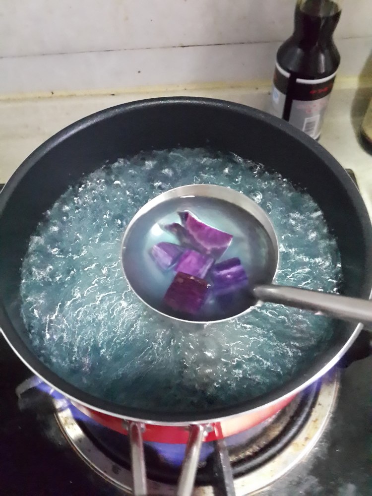 紫薯酒酿小丸子步骤4