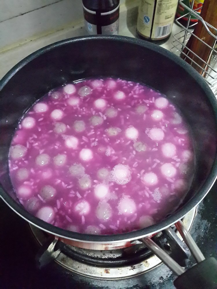 紫薯酒酿小丸子步骤9