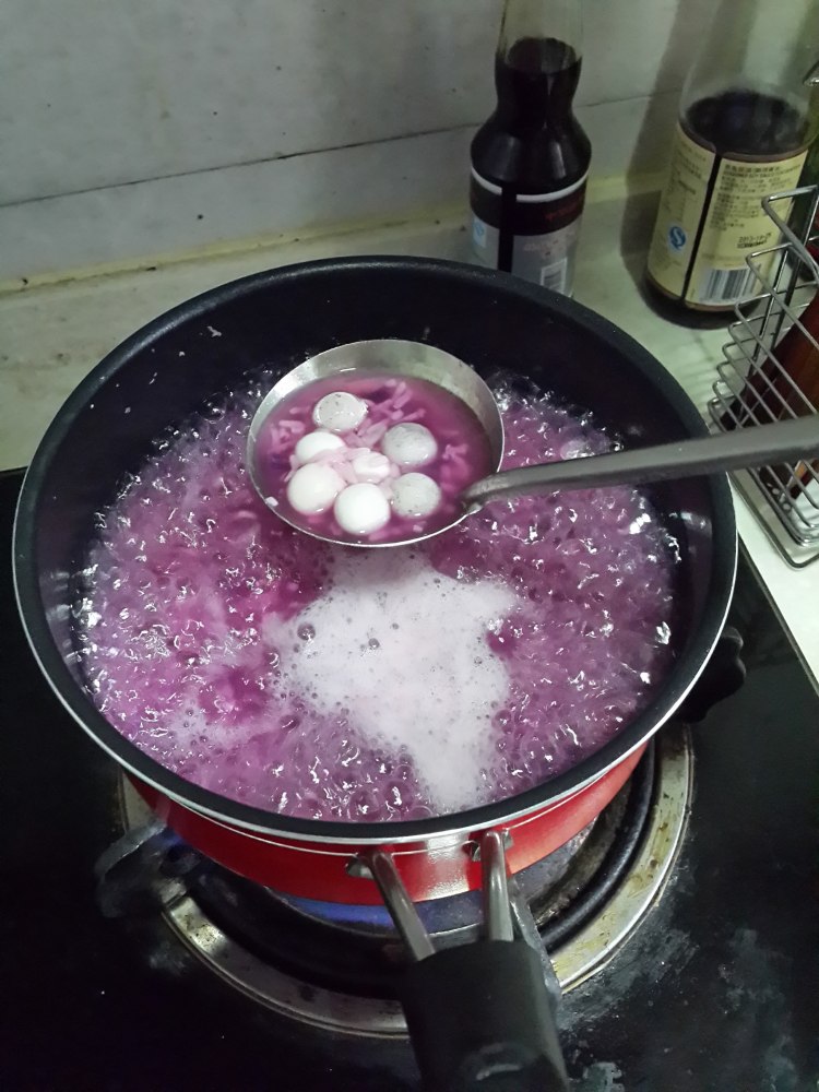 紫薯酒酿小丸子步骤8