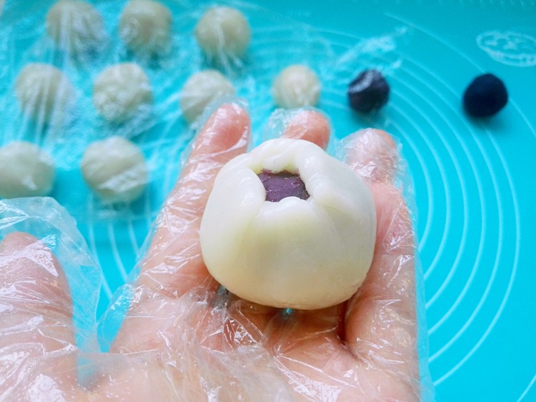 紫薯馅冰皮月饼步骤15