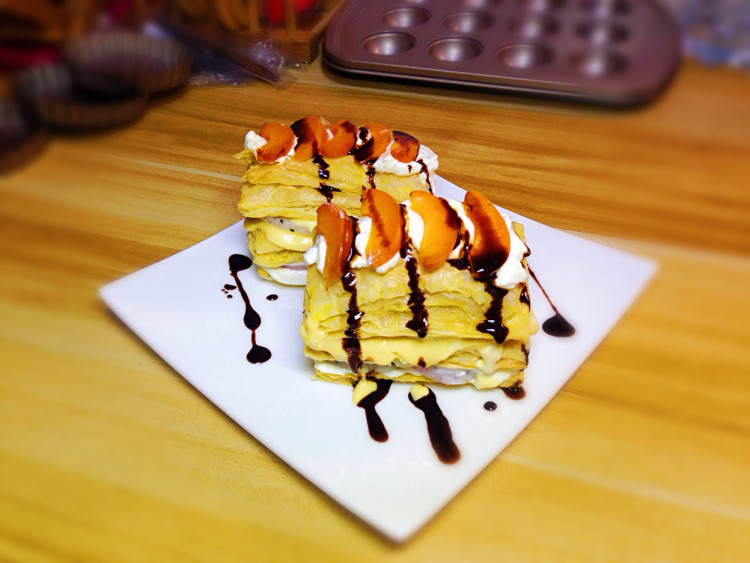 酸杏火龙果千层酥步骤8