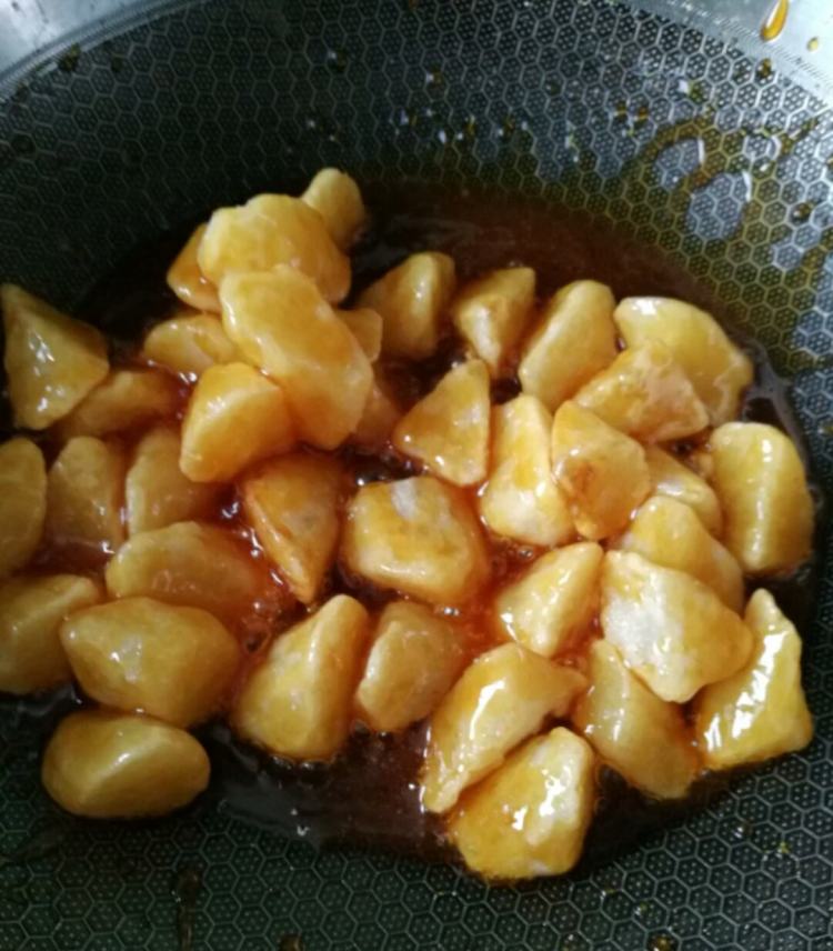 家常美味拔丝山药步骤14