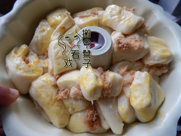 酸奶肉松手撕面包步骤17