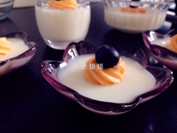 椰香蓝莓布丁步骤6
