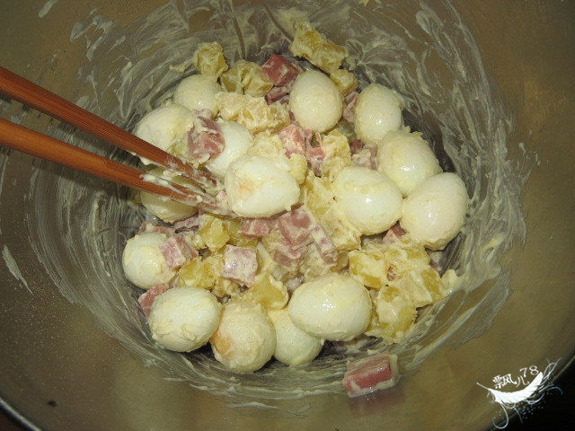 鹑鹌蛋土豆火腿沙拉步骤12