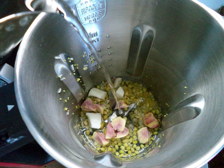 山药红薯米豆浆步骤5