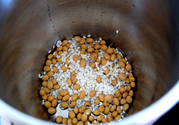 红枣核桃山药米香豆浆步骤2
