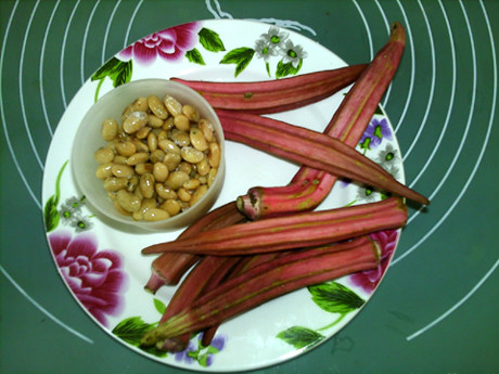 秋葵熟豆豆浆步骤1