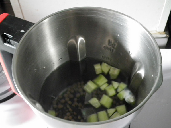 黄瓜绿豆豆浆步骤5