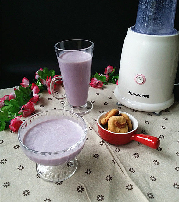紫薯花生炼乳汁#新鲜步骤9