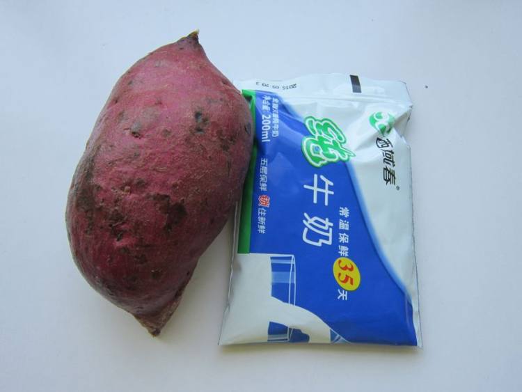 奶香紫薯米糊步骤1