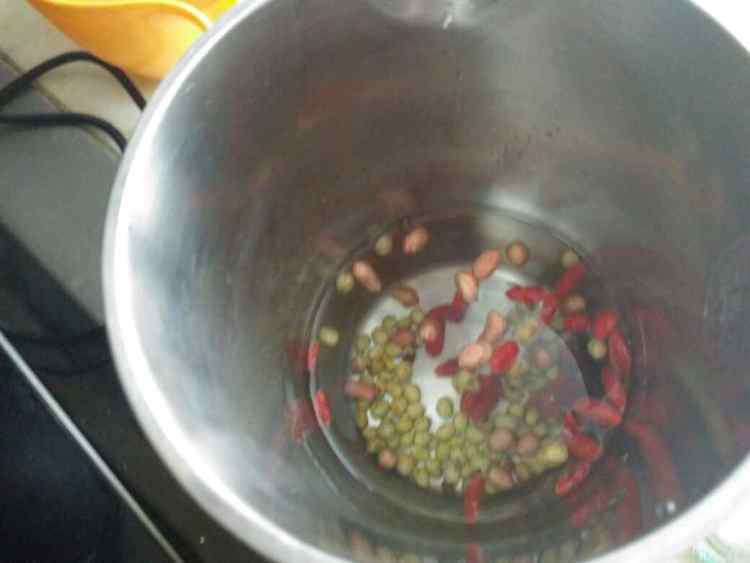 花生豆浆#多效护理一步骤4