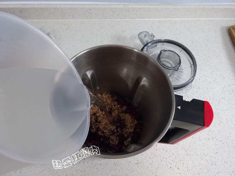 红粳米紫薯糊步骤5