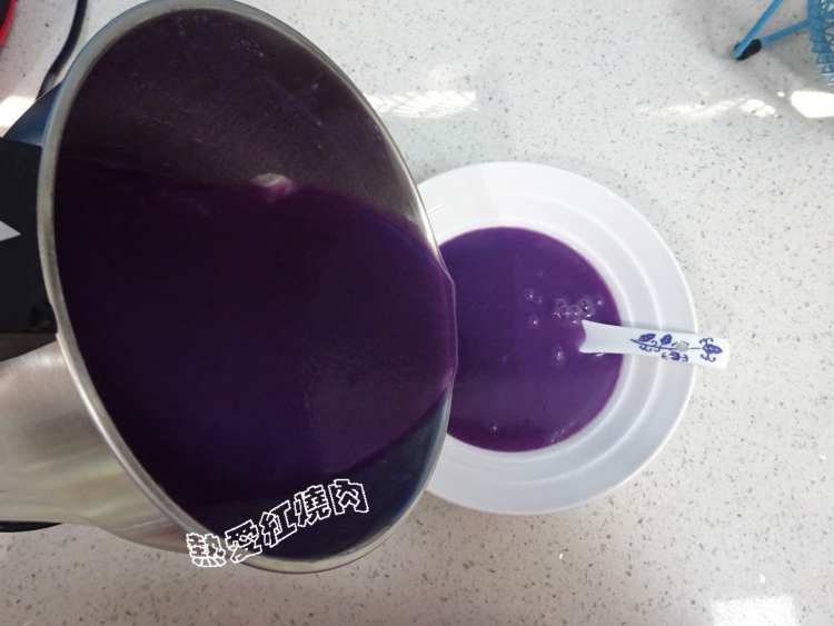 红粳米紫薯糊步骤9