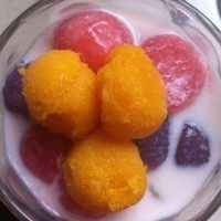 【手工美食】芋圆牛奶步骤11