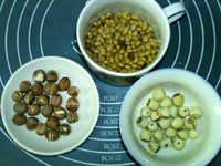 红白莲子豆浆步骤1