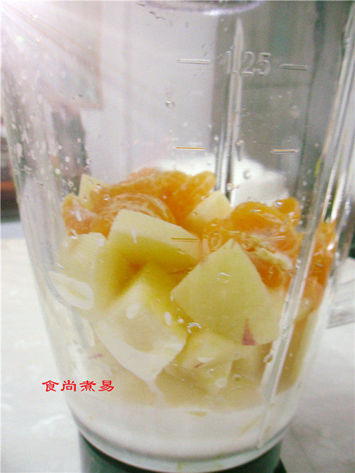 苹果橘子奶步骤5