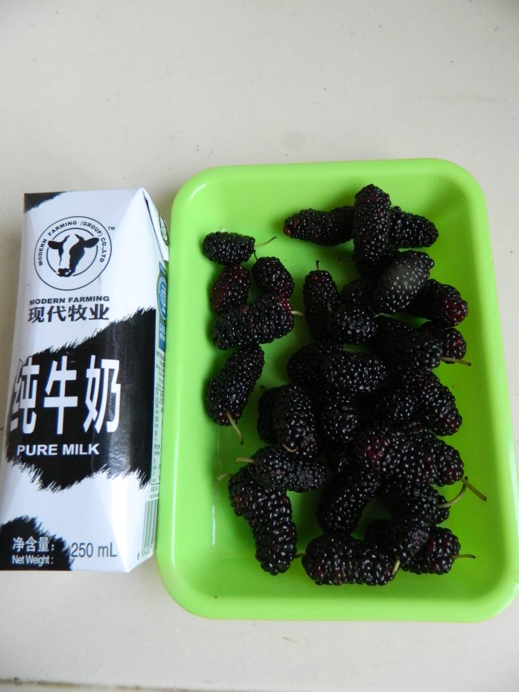 桑葚牛奶汁步骤1