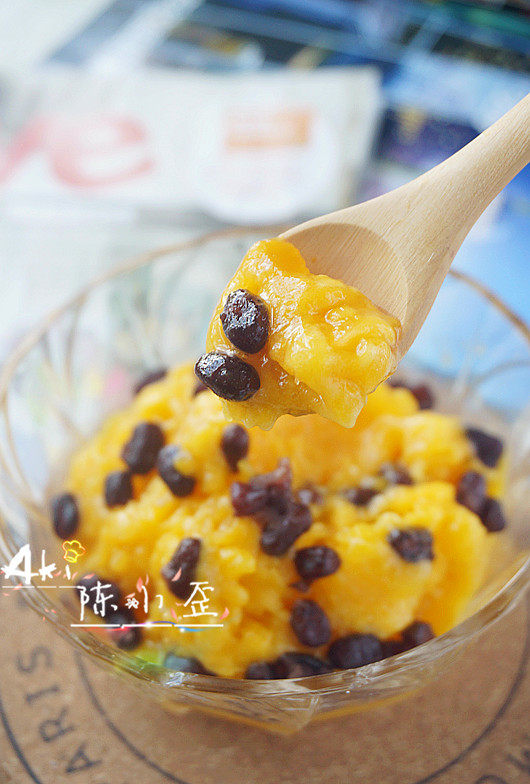 蜜豆芒果冰淇淋步骤4