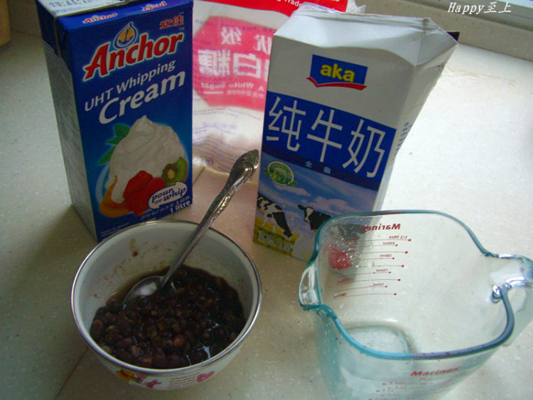 蜜豆冰激凌步骤1