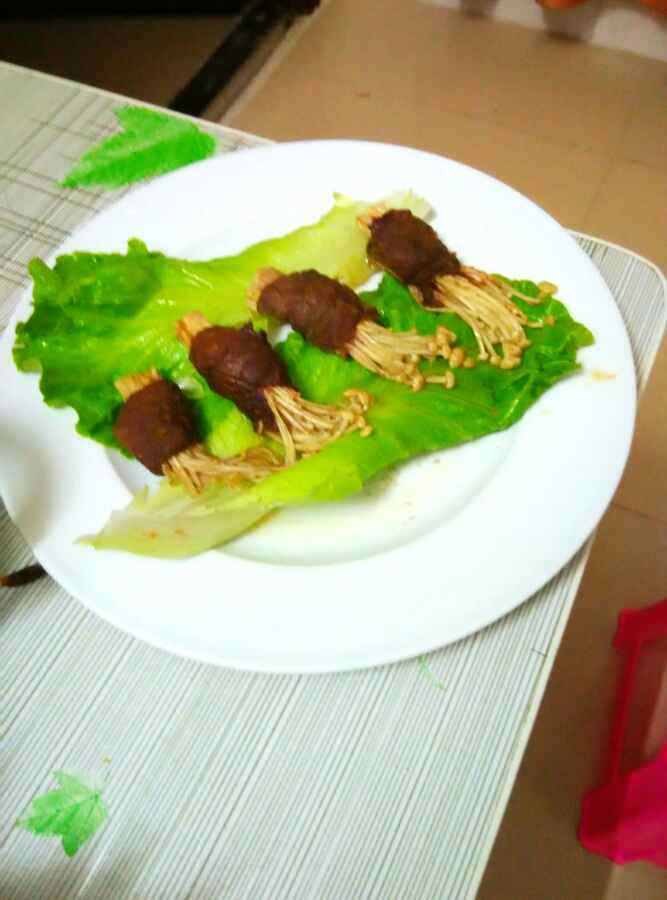 金针菇牛肉卷步骤10