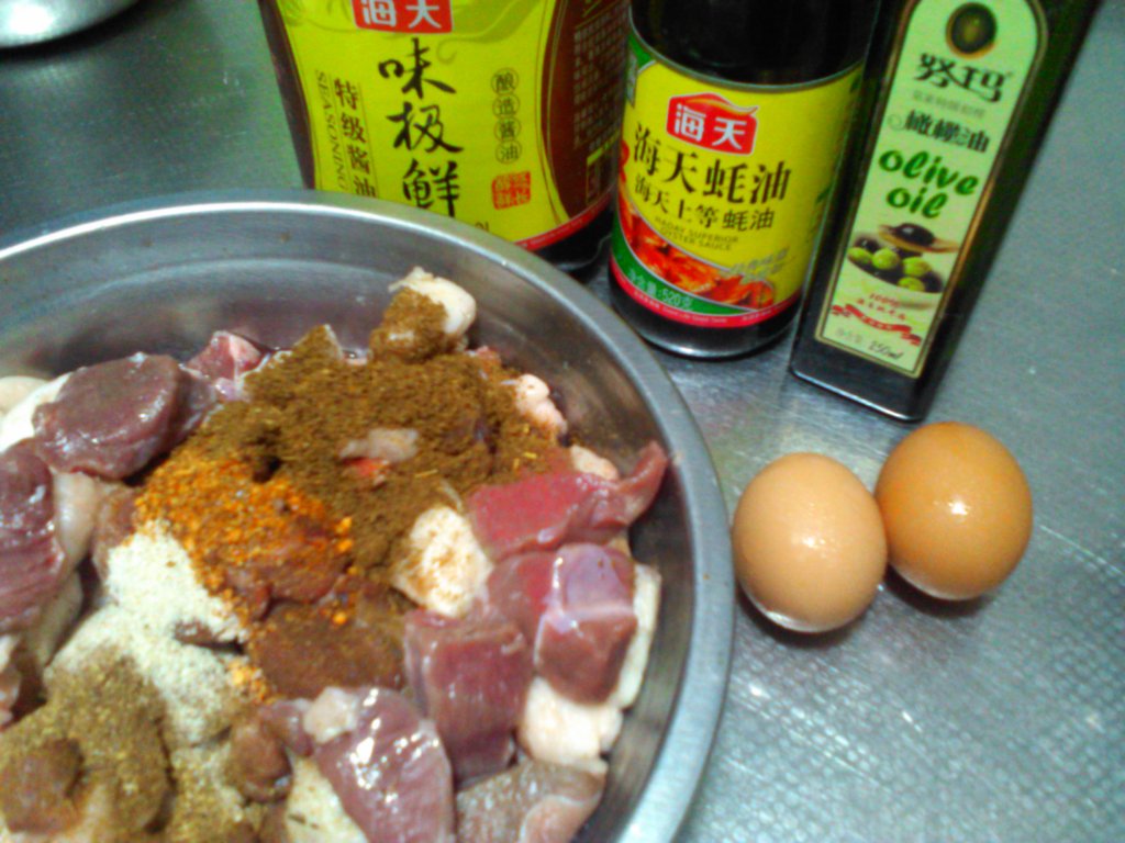 羊肉串（野炊木炭烤）步骤4