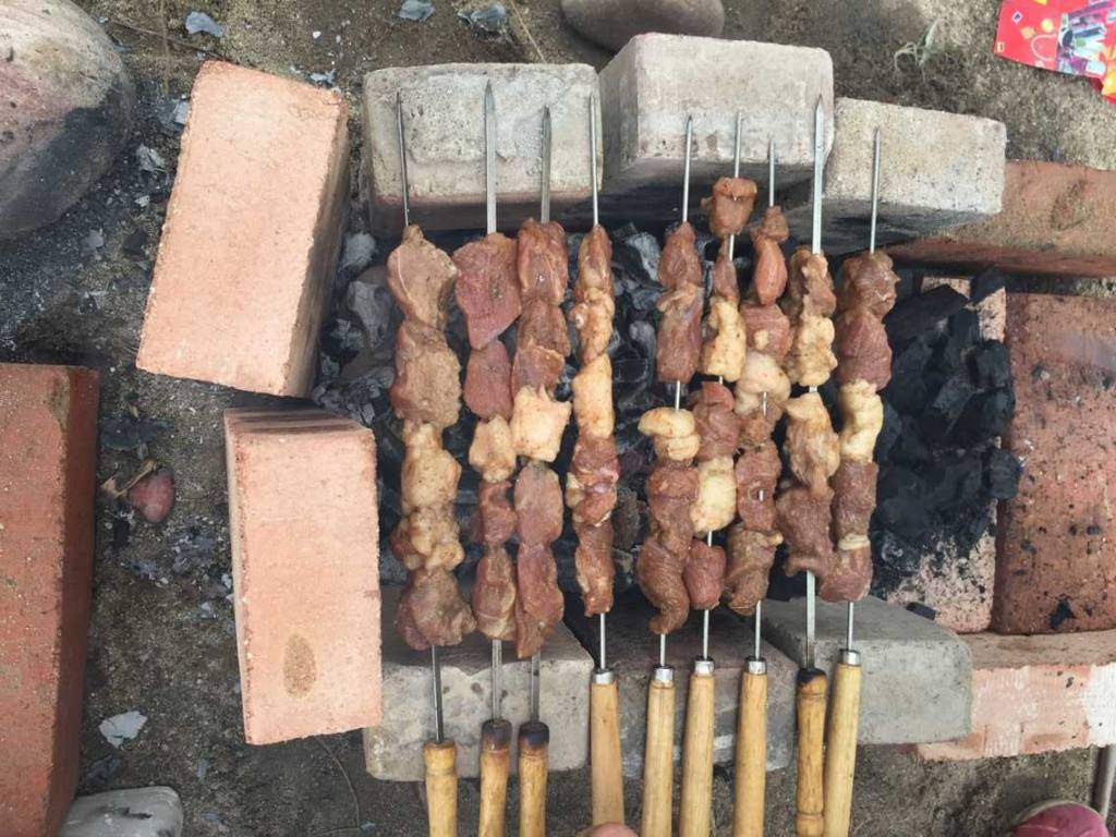 羊肉串（野炊木炭烤）步骤11