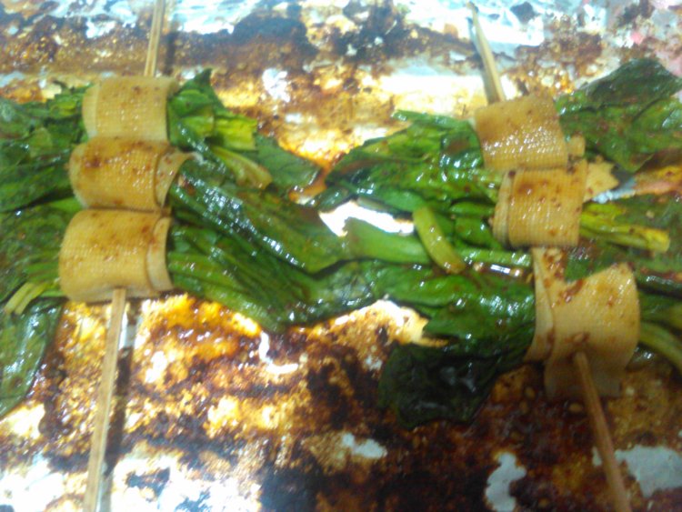 烧烤菠菜步骤9