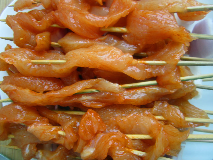芝麻鸡肉串步骤4