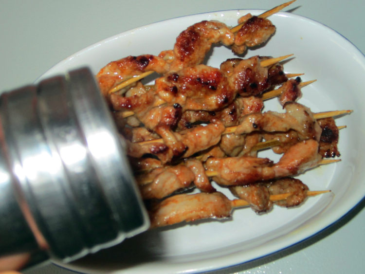 香烤里脊肉串步骤9