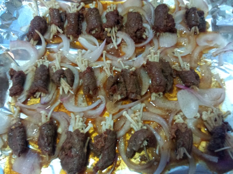 烤牛肉金针卷步骤14