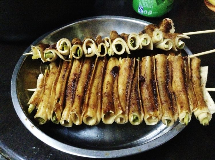 烤豆腐卷葱步骤8