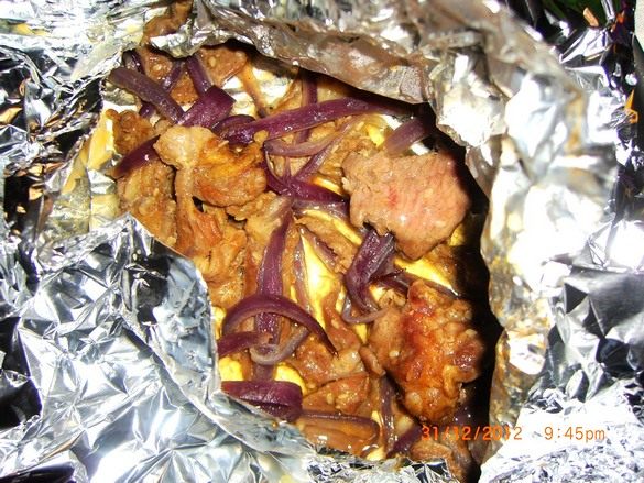 锡纸烤羊肉步骤7