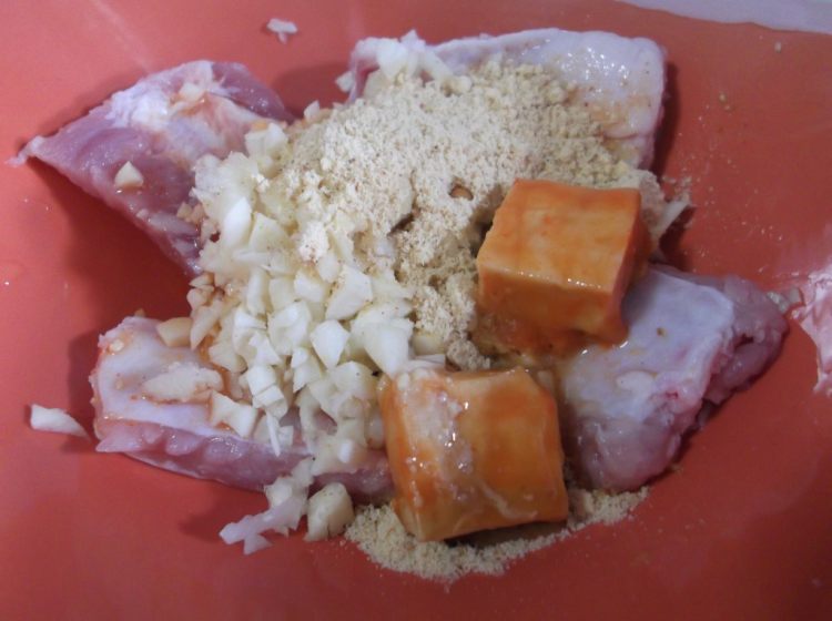 腐乳蒜香排骨—微波炉步骤3
