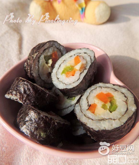 青椒胡萝卜寿司