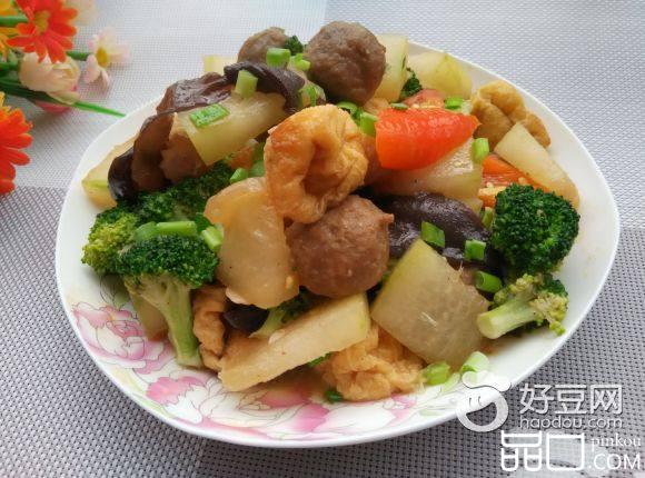 牛肉丸炒杂蔬