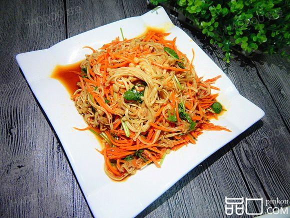 胡萝卜凉拌金针菇