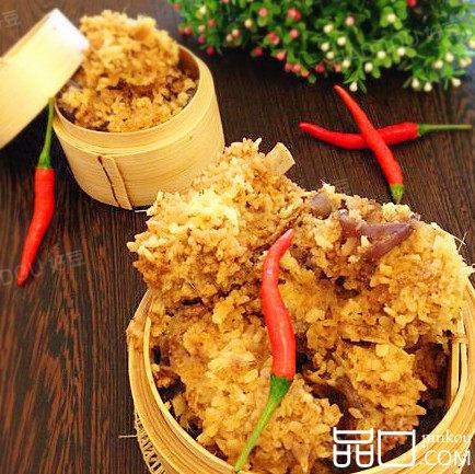 荷叶米粉蒸排骨