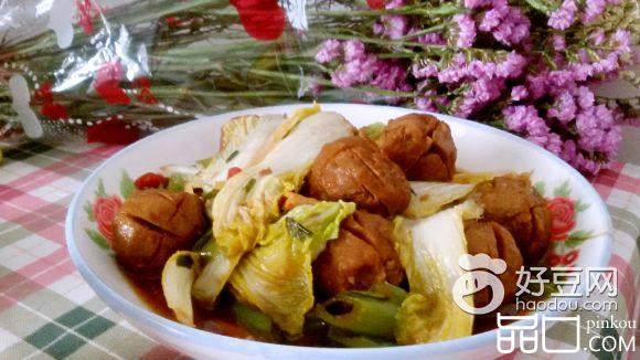 白菜烧牛肉丸