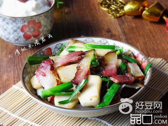 腊肉煸年糕