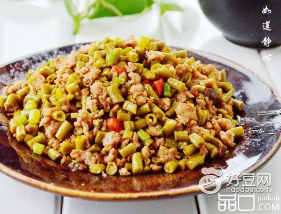 酸豆角炒肉末