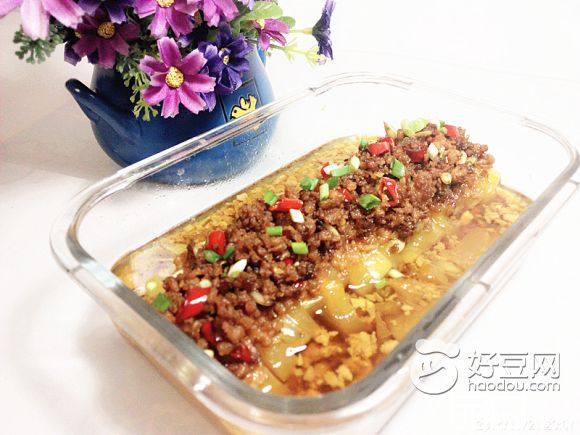 蒜蓉肉末蒸南瓜