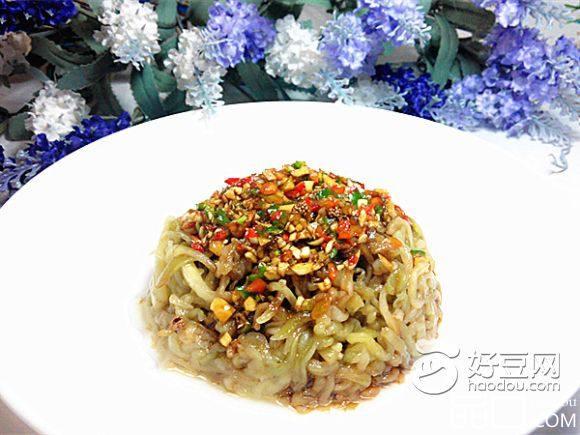 芥末生椒拌茄丝