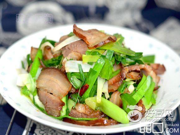 青蒜回锅腊肉