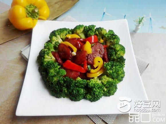 西兰花拼腊肠